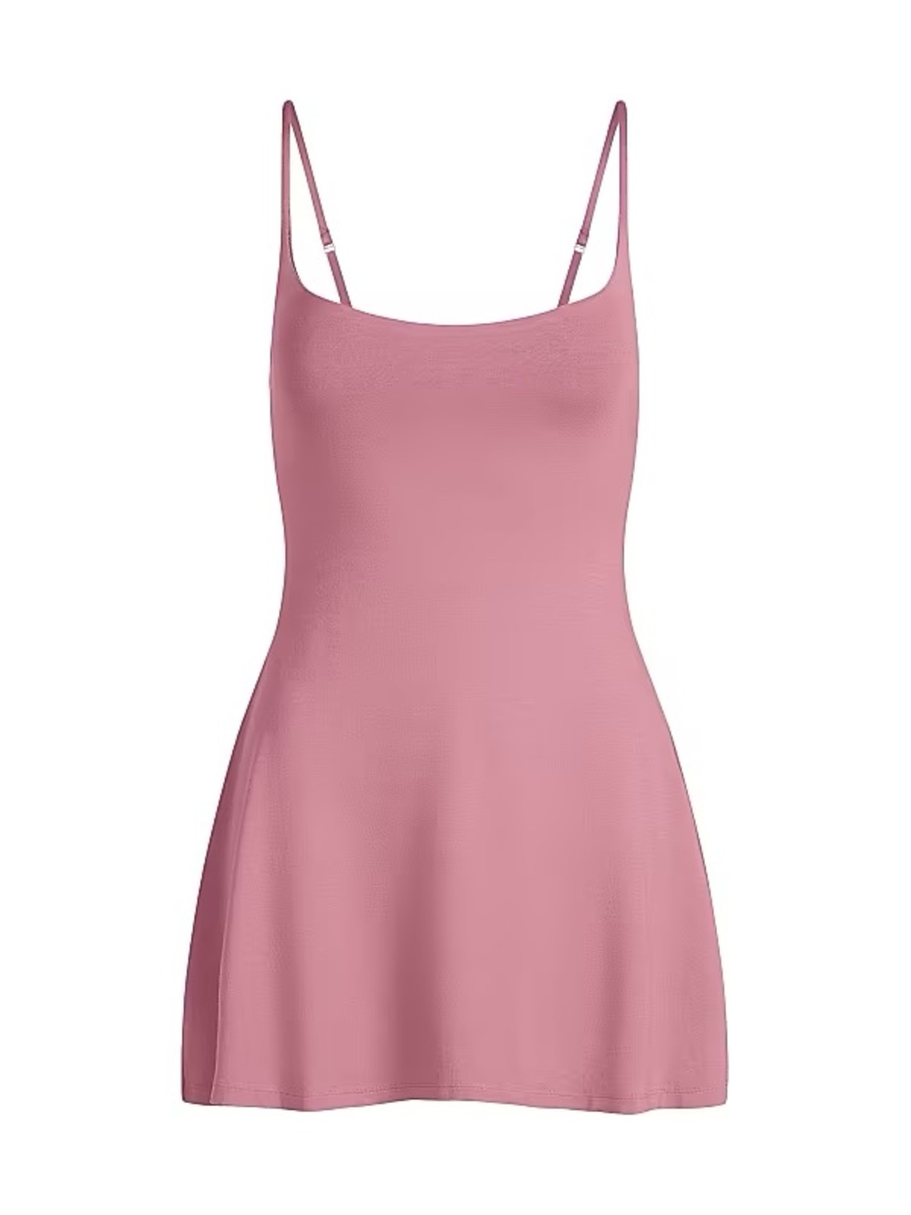 SKIMS Smooth Layers Scoop Neck Mini Dress - Redwood Mauve